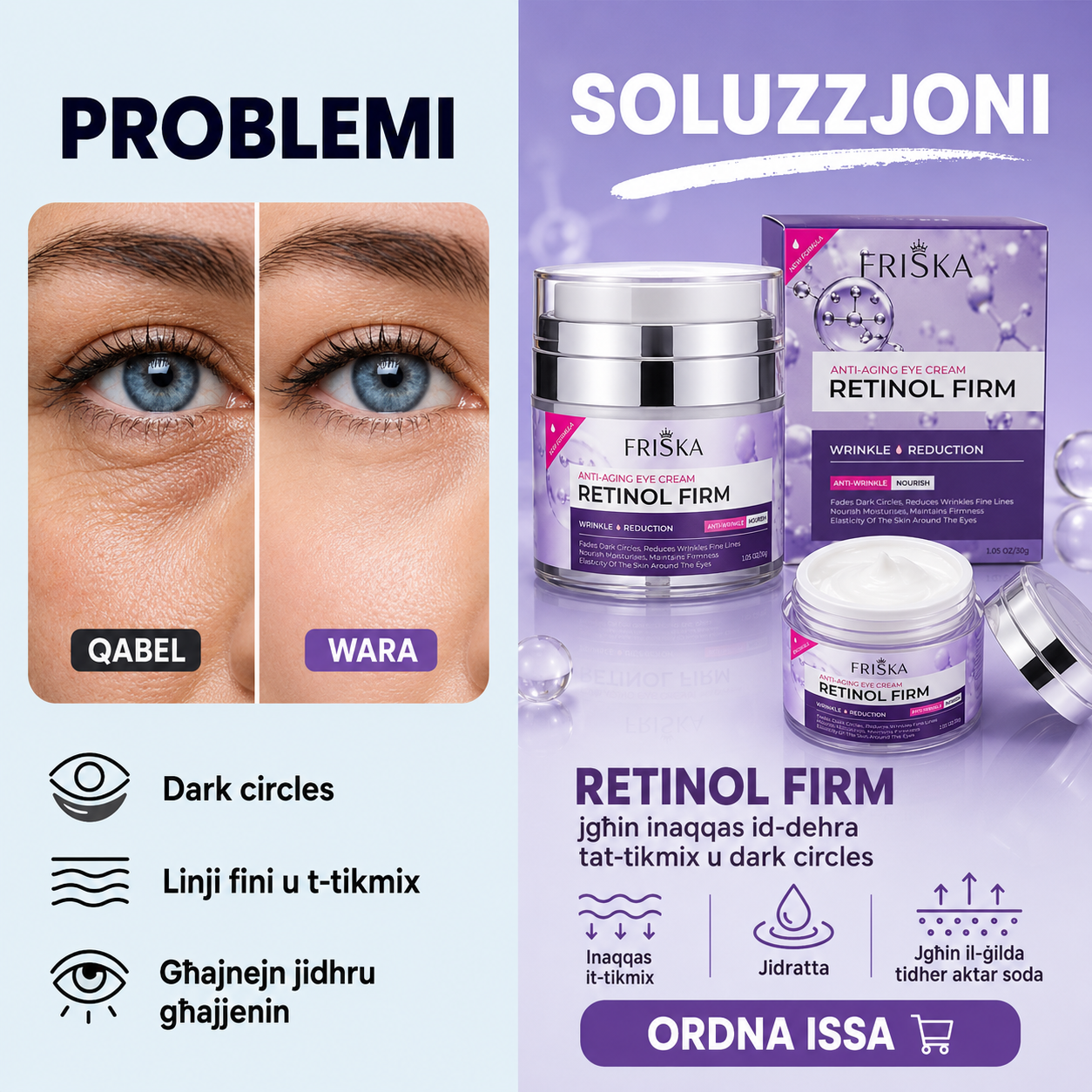 FRISKA Retinol Firm Eye Cream Buy 1 Get 1 Free